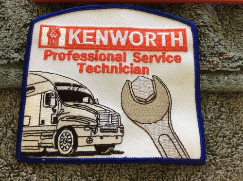 Kenworth professional service technician embroidered patch red blue 4&#034;