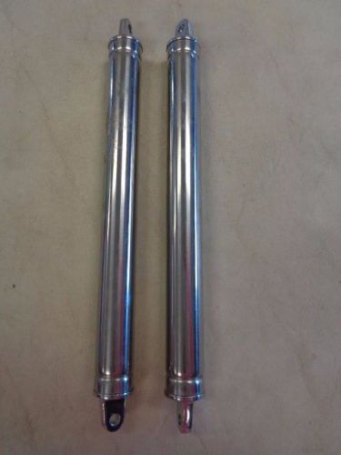 Bimini stanchion poles pair (2) stainless steel 11 1/2&#034; x 1&#034; marine boat