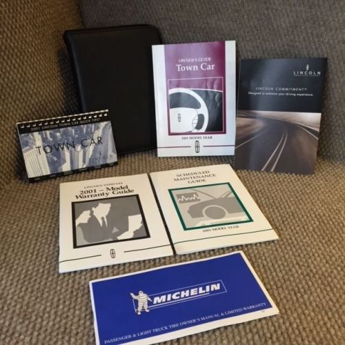 2001 lincoln town car oem owners manual set with service guide and case