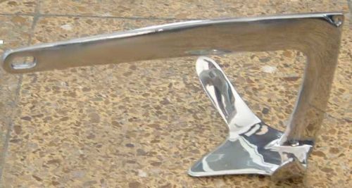 316 stainless polished anchor, bruce style, 28lbs,13kg