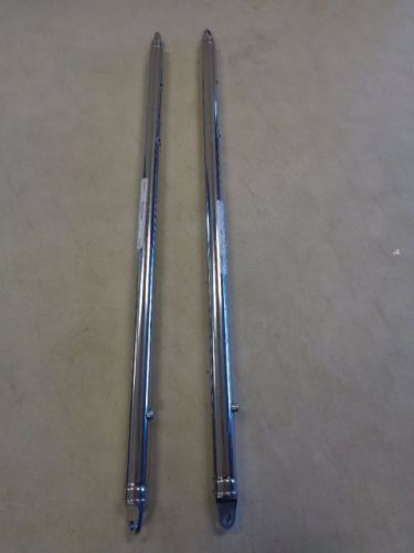 Bimini stanchion pole pair (2) stainless steel 44 7/8&#034; open x 1&#034; marine boat