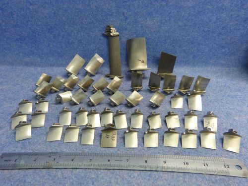 Big lot of 50 scrap engine turbine blades only for collectors/art.