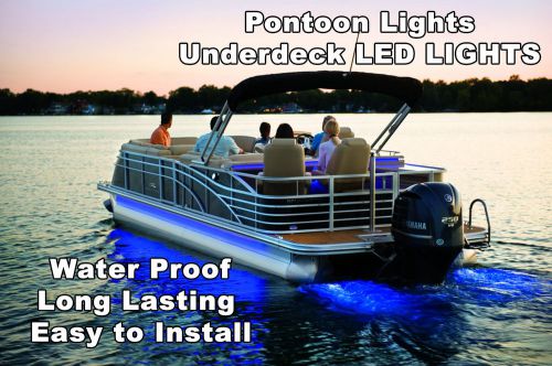 18-20&#039; pontoon boat under deck led lights | includes harness &amp; mounting track