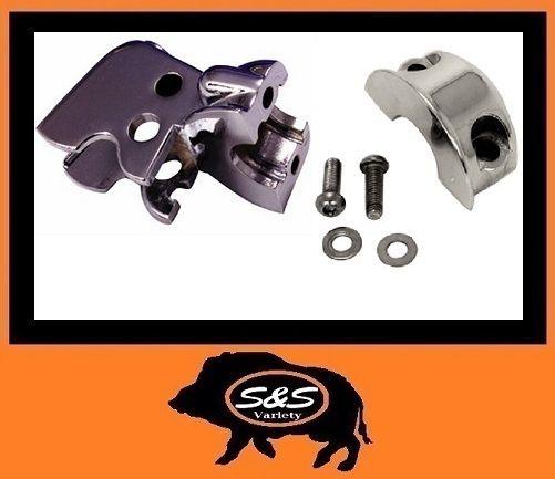 New chrome clutch perch & clamp harley 38608-96 touring softail dyna 96-07