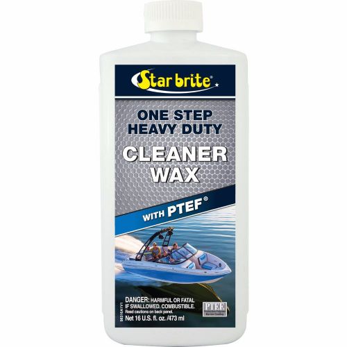Star brite one step marine heavy duty cleaner wax w/ ptef cleans shines protects