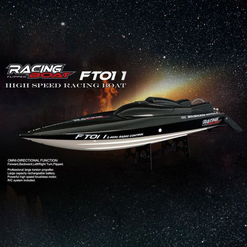 Fei lun ft011 rc boat  -  black and white and red