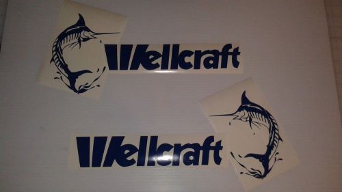 Wellcraft  fish decals stickers marine vinyl  not ink-jet this set each 30 inch