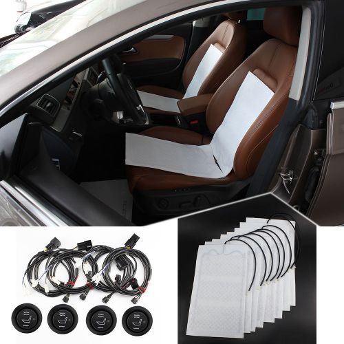 4 seats hi-lo switch 12v heated seat for universal auto carbon fiber round seat