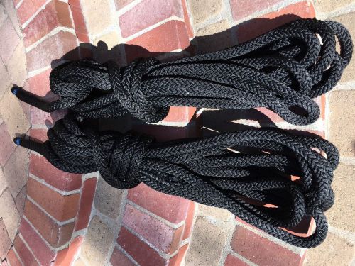 2 black mega braid docklines 7/8&#039;