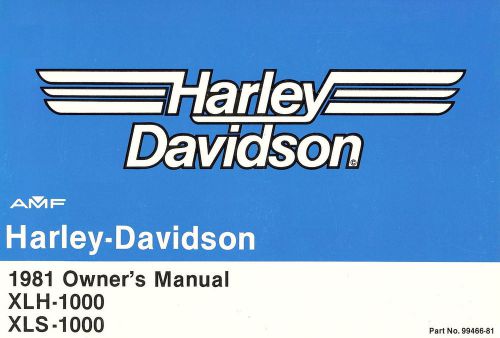 Harley Xls 1000 Manual