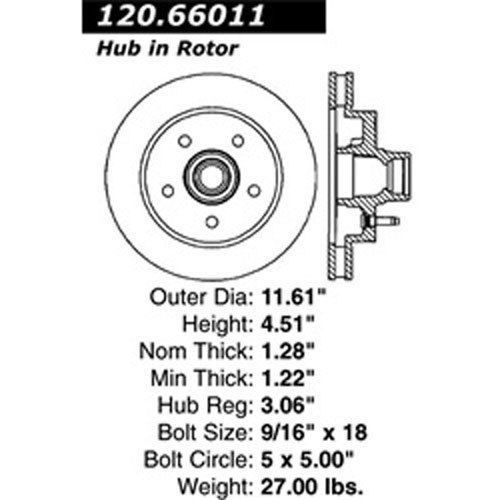 Stoptech 127-66011l slotted &amp; drilled rotor 1988-1994 chevrolet gmc c1500