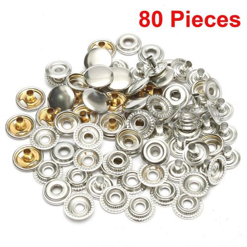 80pcs stainless steel snap fastener stud cap socket for boat marine cover canvas