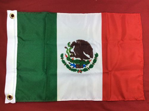 Mexico mexican flag 12 x 18  nylon dyed seachoice 78271