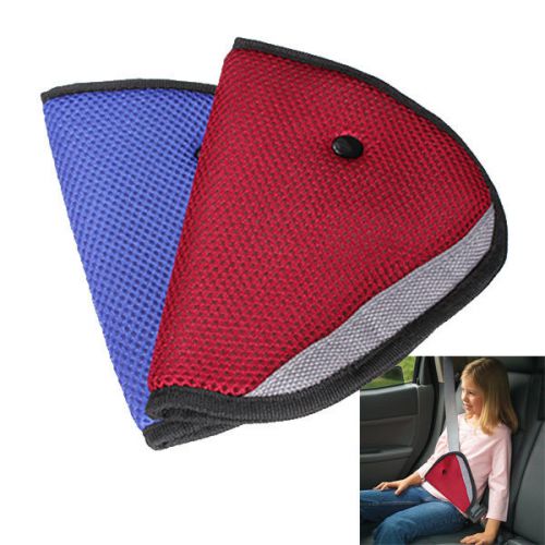 Car child safety cover harness strap adjuster kids seat belt clip red