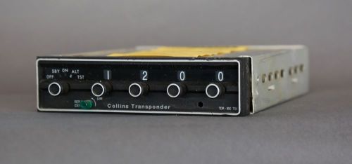 Collins tdr-950 mode &#034; c &#034; transponder ( yellow tag ) with tray