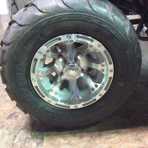 Golf cart wheel and tire combo set of four fits 1 or 2 inch lifted carts