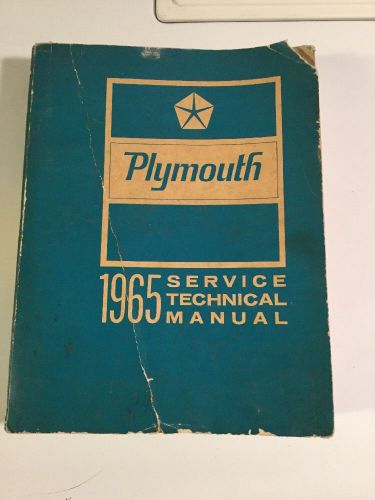 Original plymouth 1965 service technical manual fury belvedere valiant