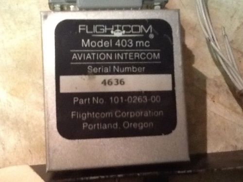 -flight com 403mc intercom with wiring