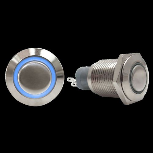 12v new angel latching blue toggle switch light led lighted push button metal