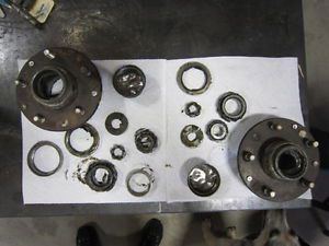 1955 chevy 210 150 coup belair nomad front wheel hubs w/bearings &amp; caps used