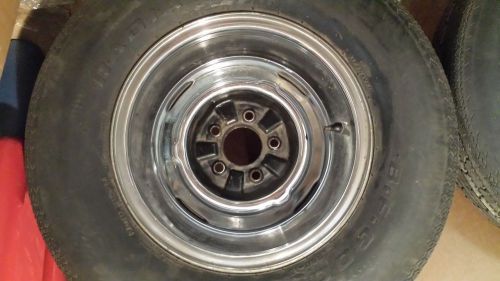 Vintage 15 x 10 &#034; chrome reverse wheels , gasser or hot rod, 1932 coupe, model a