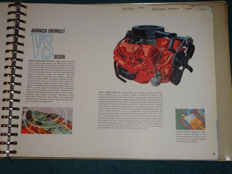 Sell 1961 CHEVROLET DEALER SHOWROOM ALBUM / SALESMAN'S BOOK OF FEATURES