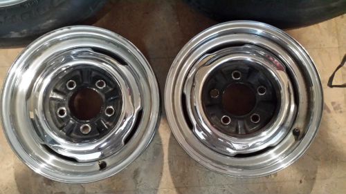 Vintage chrome reverse wheels for a gasser or hot rod, 1932 coupe, model a