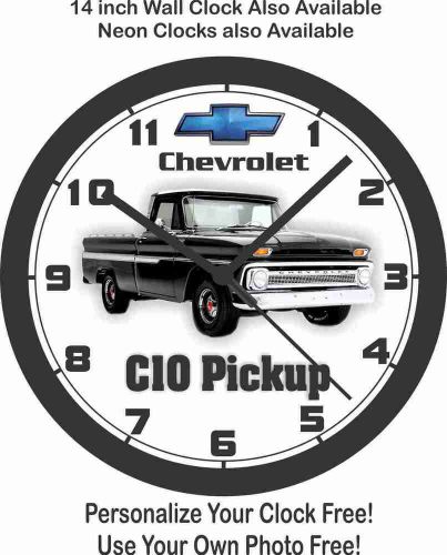 1965 chevrolet c10 pickup truck wall clock-fits ford, dodge