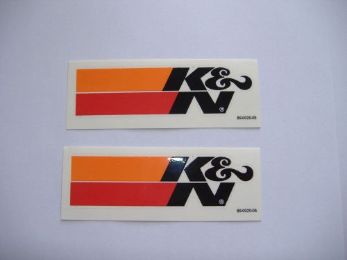 K&amp;n decal - black lettering - set of 2 - new