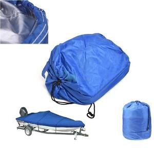 Universal (100&#034;)20-22ft boat cover 210d woven polyester waterproof sunproof blue