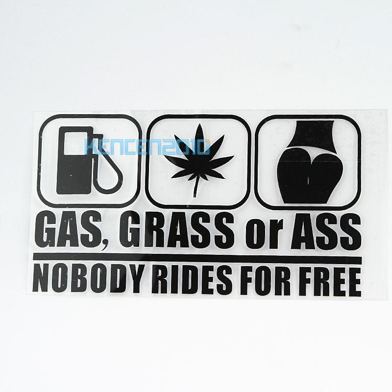Find Gas Grass Ass Nobody Rides For Free Jdm Car Decal Vinyl Sticker 9509