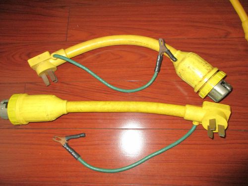 Charles c-cable straight adapters 50 amp 125/250 volt marine boat r/v you get 2
