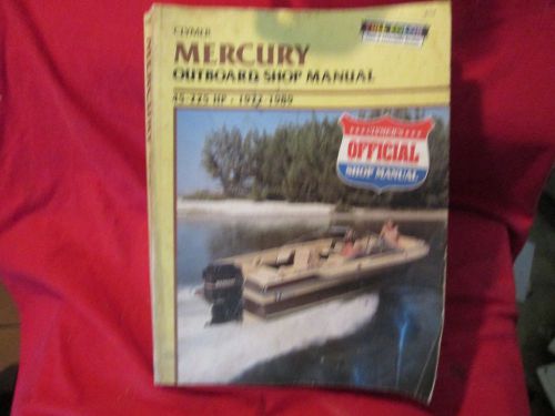 Clymer  mercury 1972 - 1989 engine marine service repair manual shop outboard