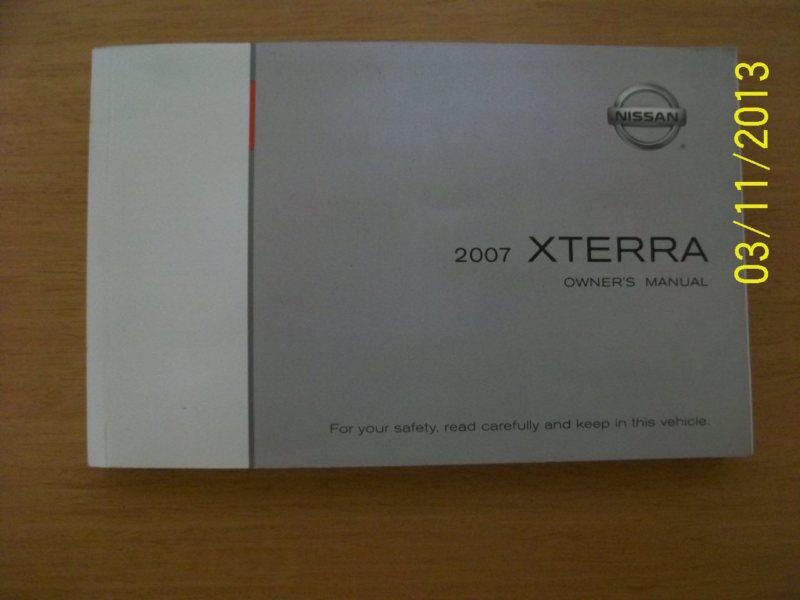 2007  nissan xterra   owners manual