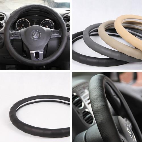 Fit hyundai kia subaru new black leather steering wheel cover 58001 14"-15" 38cm