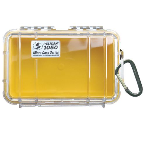 Pelican 1050-027-100 1050 micro case w/clear lid - yellow