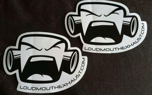 2pcs loud mouth exhaust racing decals stickers nhra offroad hotrods nmca drags