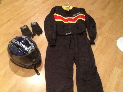 Racing kart suit helmet gloves