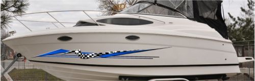 Boat racing decals astro checker flag stripes vinyl graphics 10ft