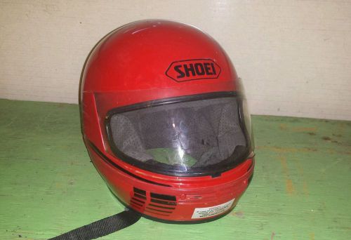 Vtg motocycle helmet fullface red shoei
