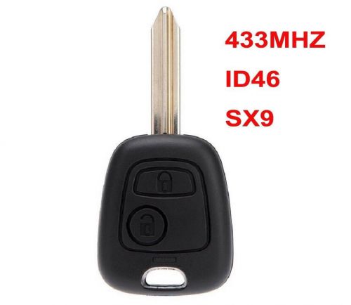 Remote key 2 button 433mhz id46 chip for citroen sx9 blade