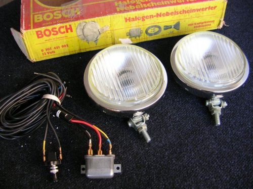 Vintage bosch fog lamp lights porsche 356 911 bmw 02 vw bug cox mercedes mb nos