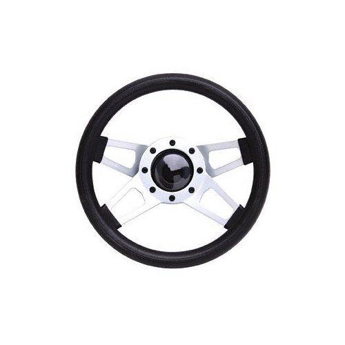 Apc steering wheel 605440 black vinyl chrome 4 spoke chevy ford dodge new