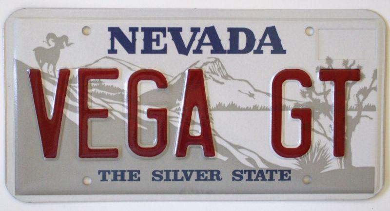 Vega gt metal novelty license plate for your chevy