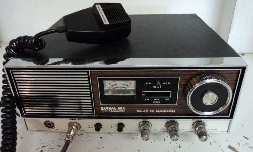 Vtg bengal ssb transceiver &amp; pearce simpson mic microphone &amp; manual ham radio