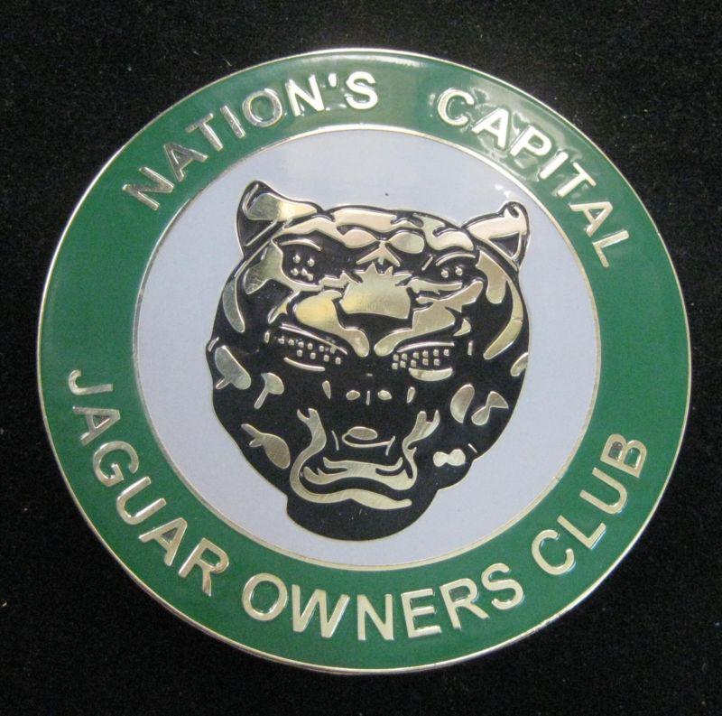 Car badge - national's capital jaguar owners club car grill emblem logos metal 