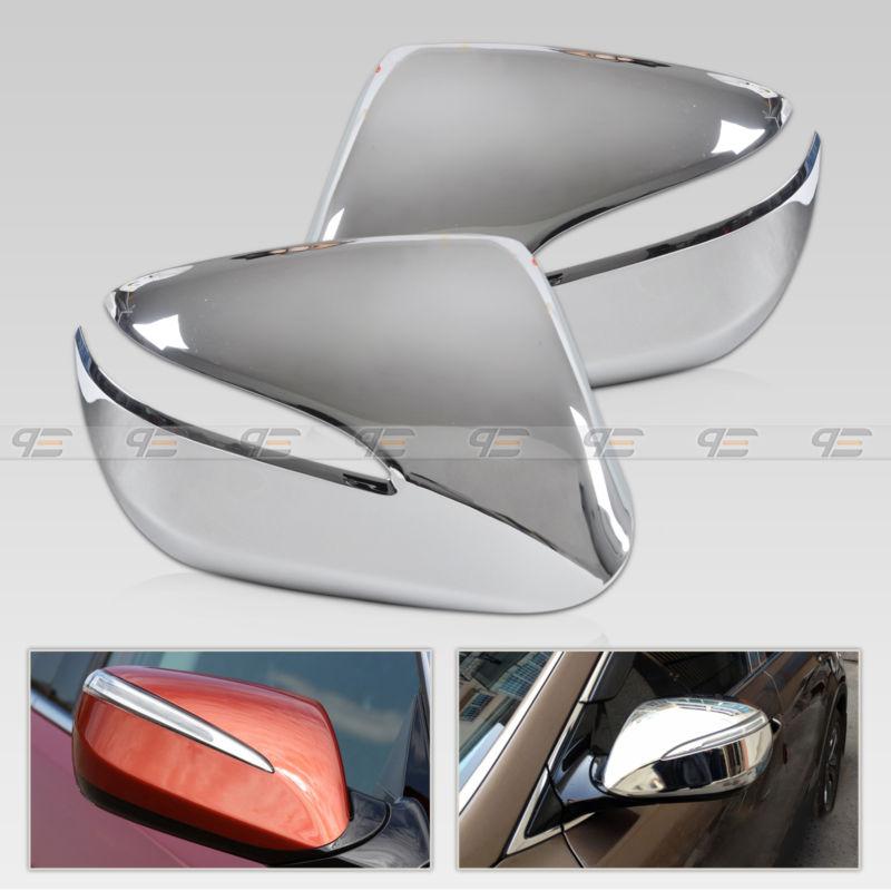 2pcs chrome plated full door rear view wing mirror covers cap trim