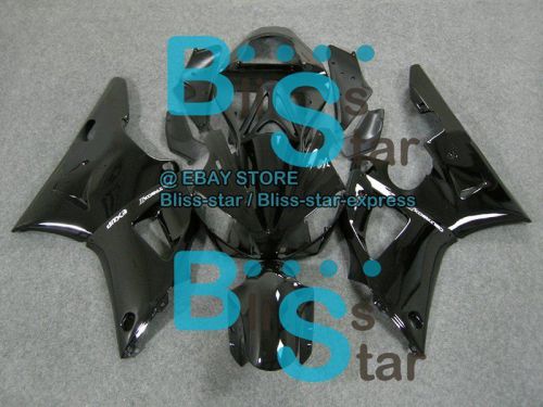 Black gloss injection fairing bodywork plastic for yamaha yzf-r1 2000-2001 07 b4