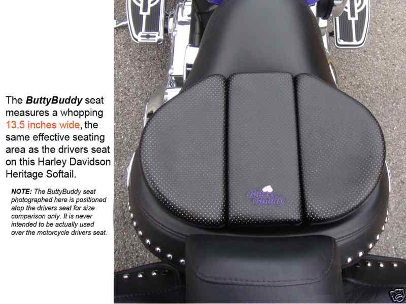 Motorcycle Seats Original Buttybuddy Seat Detachable Wide Passenger Harley Davidson Butty Buddy 5089