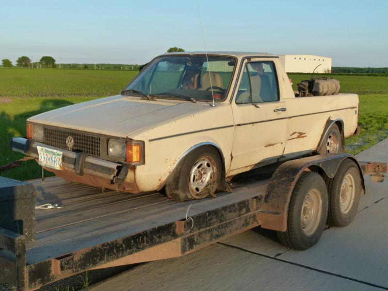Parting out: 1982 vw caddy rabbit pickup truck diesel volkswagen mk1 - tan